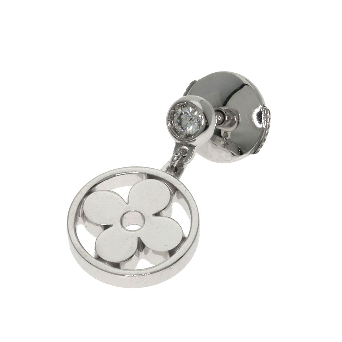ルイヴィトン モノグラム イディール ダイヤモンド 単品 Q96167 ピアス 中古 商品画像2