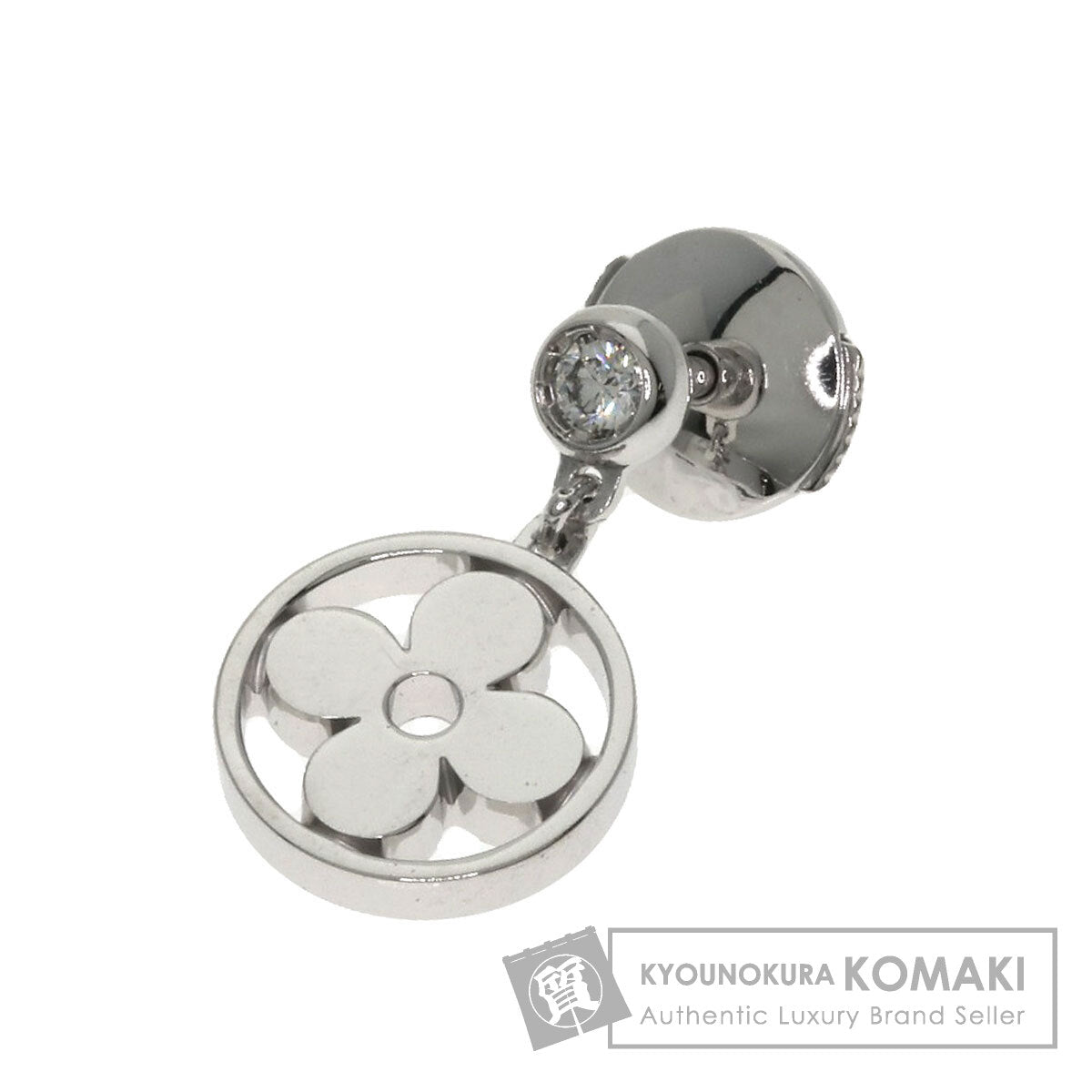 ルイヴィトン モノグラム イディール ダイヤモンド 単品 Q96167 ピアス 中古 商品画像1
