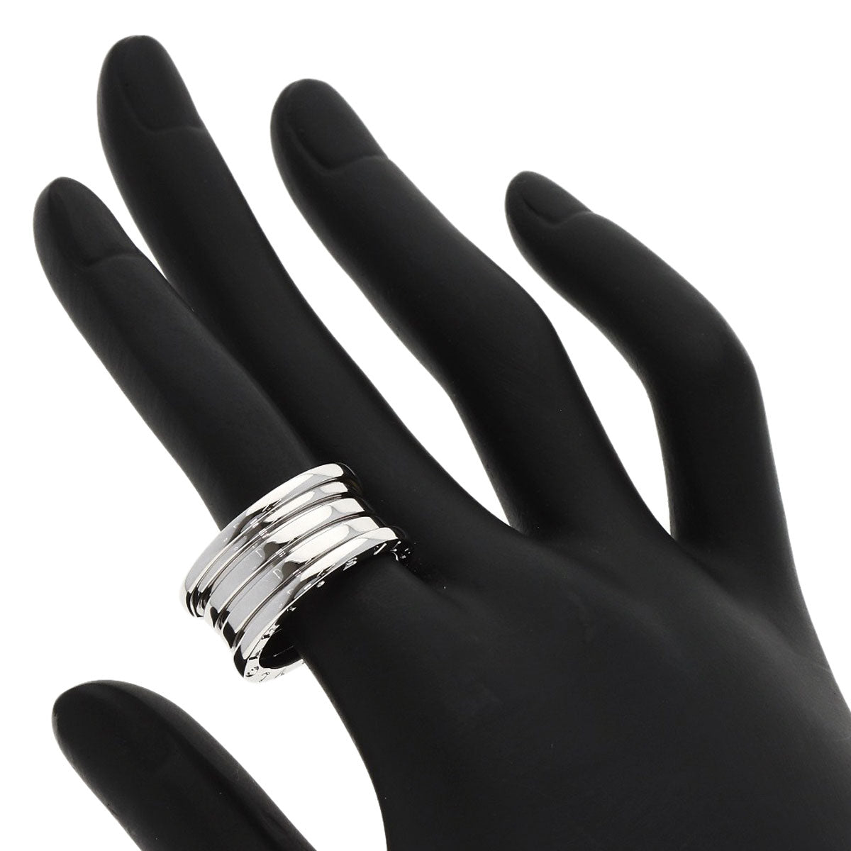 BVLGARI ブルガリ B-zero1 ビーゼロワン 4バンド #56 リング・指輪 K18WG レディース 中古