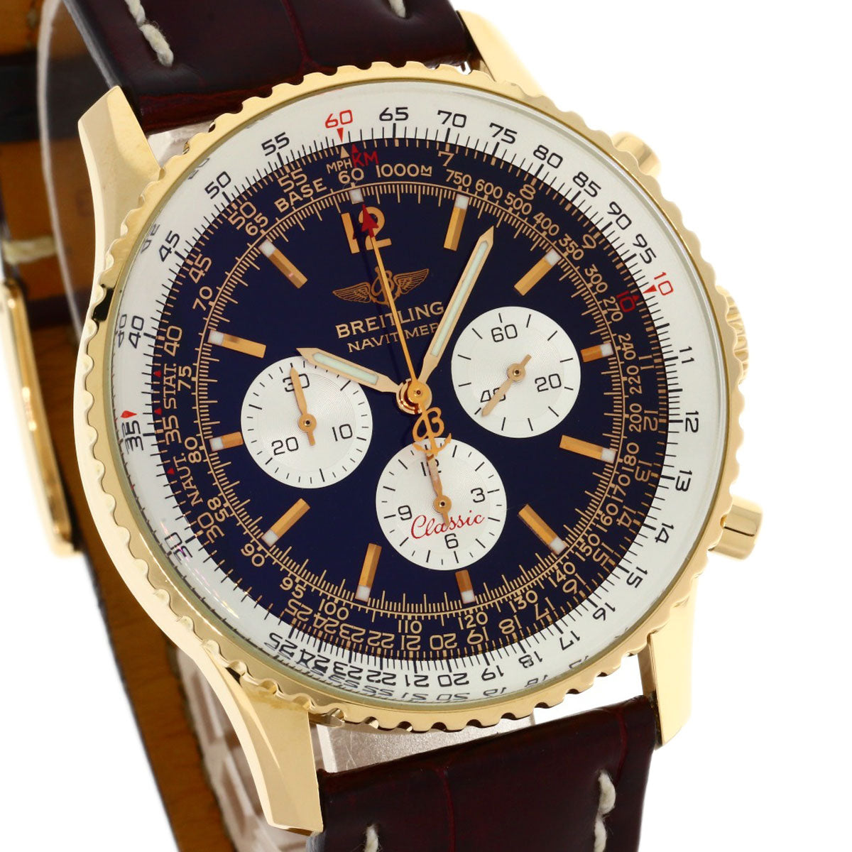 BREITLING ブライトリング H30330 ナビタイマー クラシック 100本限定 腕時計 K18PG メンズ 中古