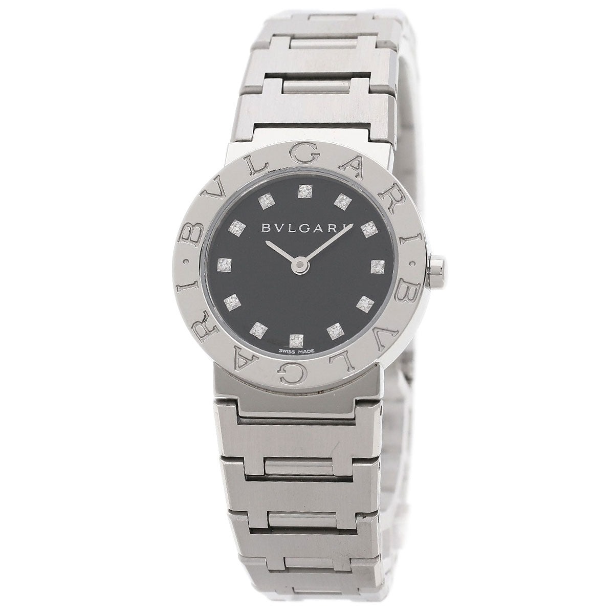 BVLGARI ブルガリ BB26SS/12 ブルガリブルガリ 12P ダイヤモンド 腕時計 SS レディース 中古
