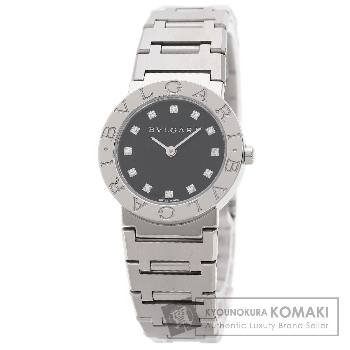 BVLGARI ブルガリ BB26SS/12 ブルガリブルガリ 12P ダイヤモンド 腕時計 SS レディース 中古