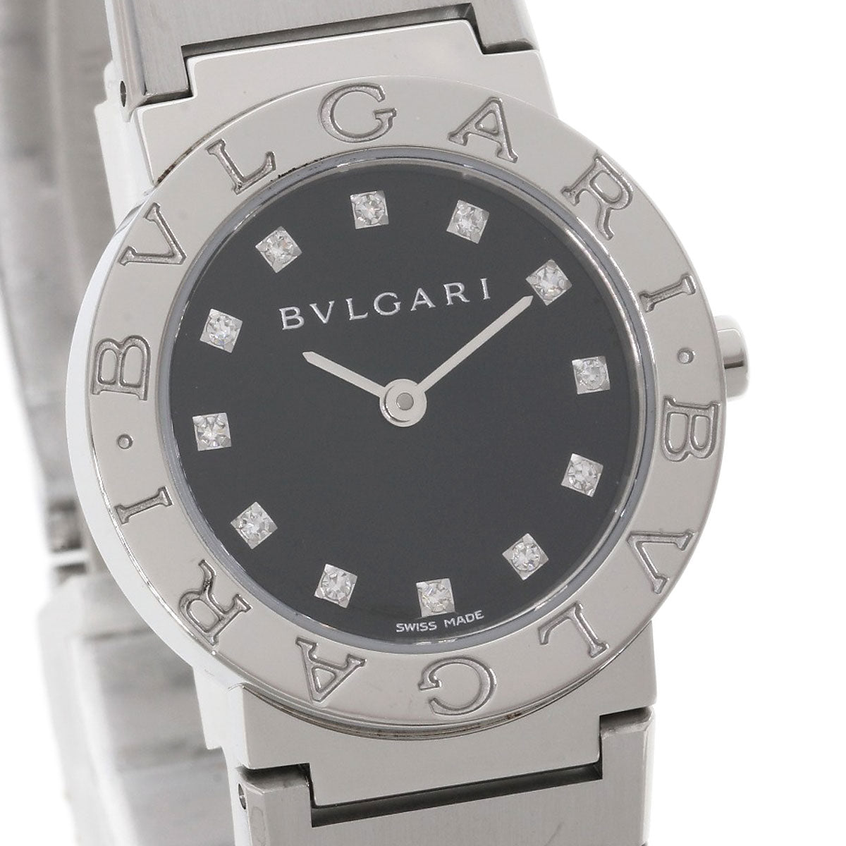 BVLGARI ブルガリ BB26SS/12 ブルガリブルガリ 12P ダイヤモンド 腕時計 SS レディース 中古