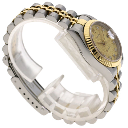 ROLEX ロレックス 69173G デイトジャスト 10P ダイヤモンド コンピューター文字盤 腕時計 SS レディース 中古