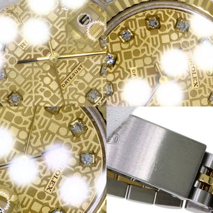 ROLEX ロレックス 69173G デイトジャスト 10P ダイヤモンド コンピューター文字盤 腕時計 SS レディース 中古