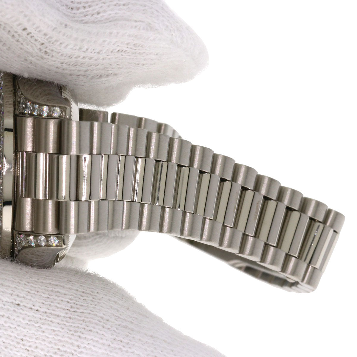 ROLEX ロレックス 69159G デイトジャスト 10P ダイヤモンド 腕時計 K18WG レディース 中古