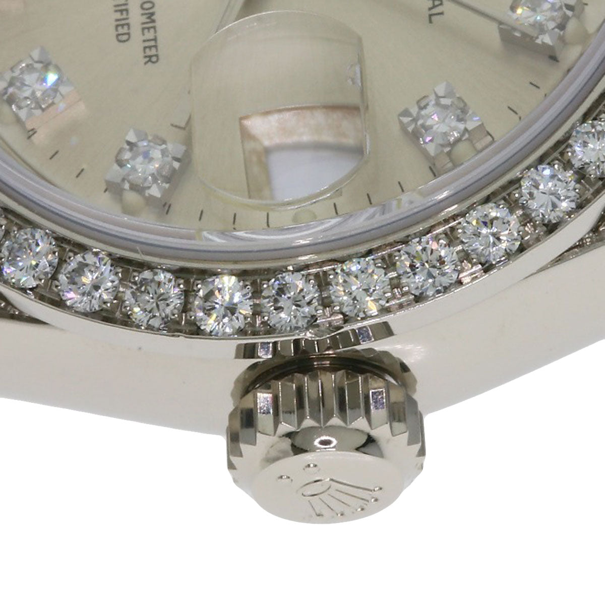 ROLEX ロレックス 69159G デイトジャスト 10P ダイヤモンド 腕時計 K18WG レディース 中古