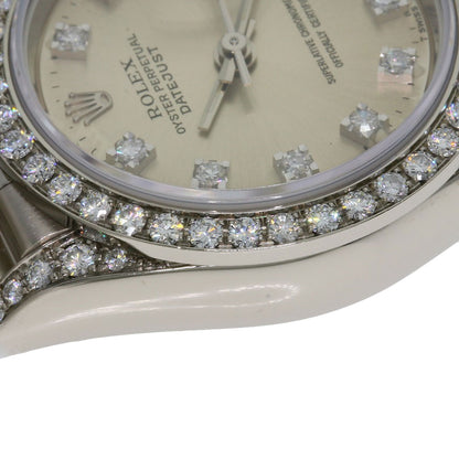 ROLEX ロレックス 69159G デイトジャスト 10P ダイヤモンド 腕時計 K18WG レディース 中古