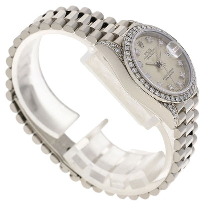 ROLEX ロレックス 69159G デイトジャスト 10P ダイヤモンド 腕時計 K18WG レディース 中古