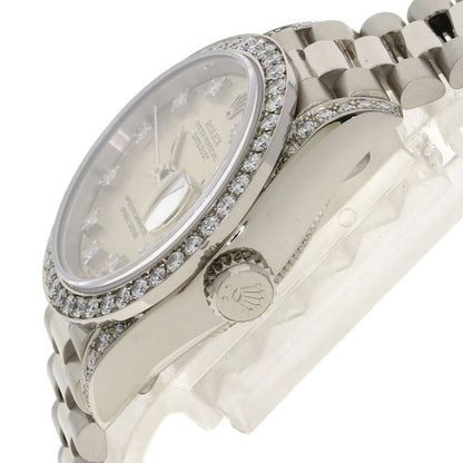 ROLEX ロレックス 69159G デイトジャスト 10P ダイヤモンド 腕時計 K18WG レディース 中古