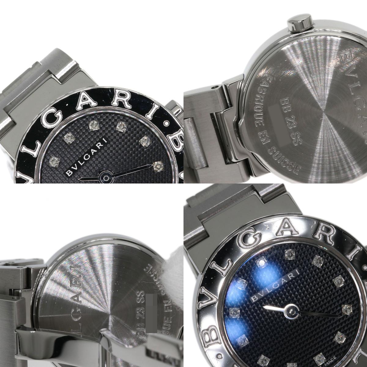 BVLGARI ブルガリ BB23SS ブルガリブルガリ 12P ダイヤモンド 腕時計 SS レディース 中古