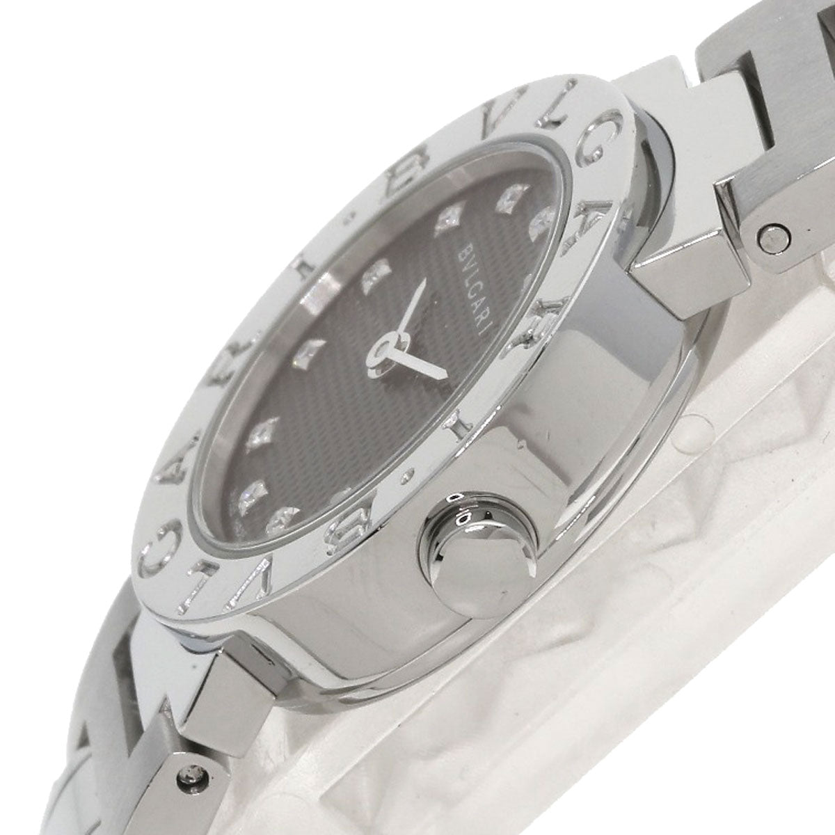 BVLGARI ブルガリ BB23SS ブルガリブルガリ 12P ダイヤモンド 腕時計 SS レディース 中古