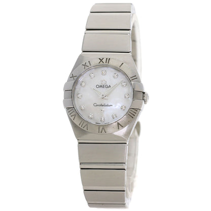 OMEGA オメガ 123.10.24.60.55.001 コンステレーション 12P ダイヤモンド 腕時計 SS レディース 中古