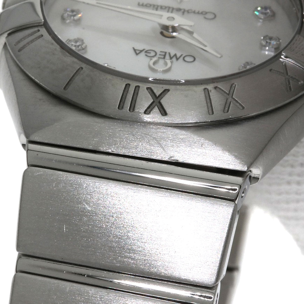 OMEGA オメガ 123.10.24.60.55.001 コンステレーション 12P ダイヤモンド 腕時計 SS レディース 中古
