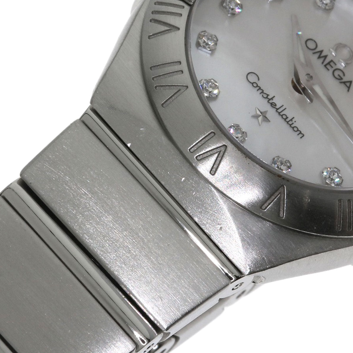 OMEGA オメガ 123.10.24.60.55.001 コンステレーション 12P ダイヤモンド 腕時計 SS レディース 中古