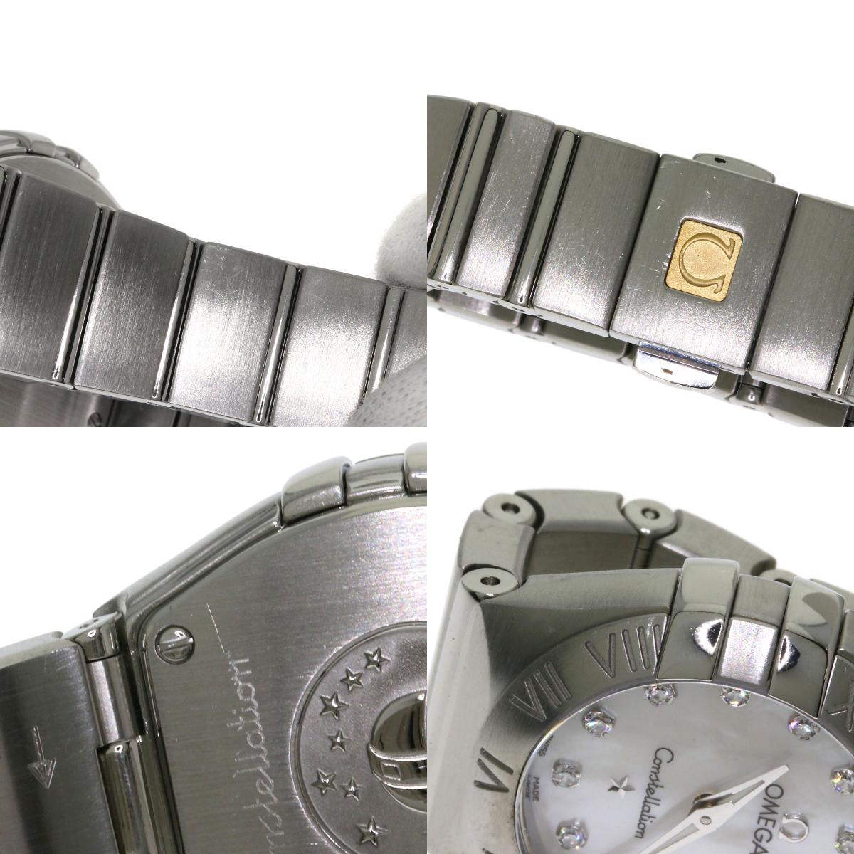 OMEGA オメガ 123.10.24.60.55.001 コンステレーション 12P ダイヤモンド 腕時計 SS レディース 中古