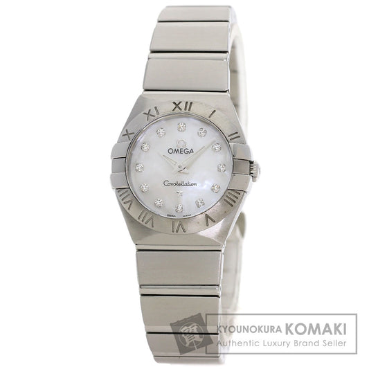 OMEGA オメガ 123.10.24.60.55.001 コンステレーション 12P ダイヤモンド 腕時計 SS レディース 中古