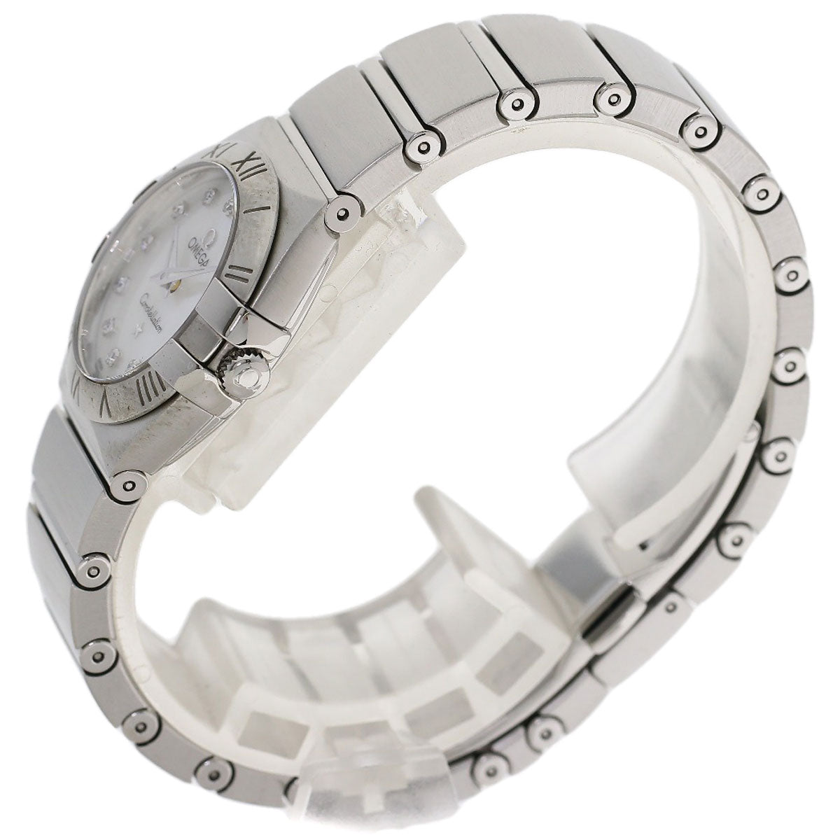 OMEGA オメガ 123.10.24.60.55.001 コンステレーション 12P ダイヤモンド 腕時計 SS レディース 中古