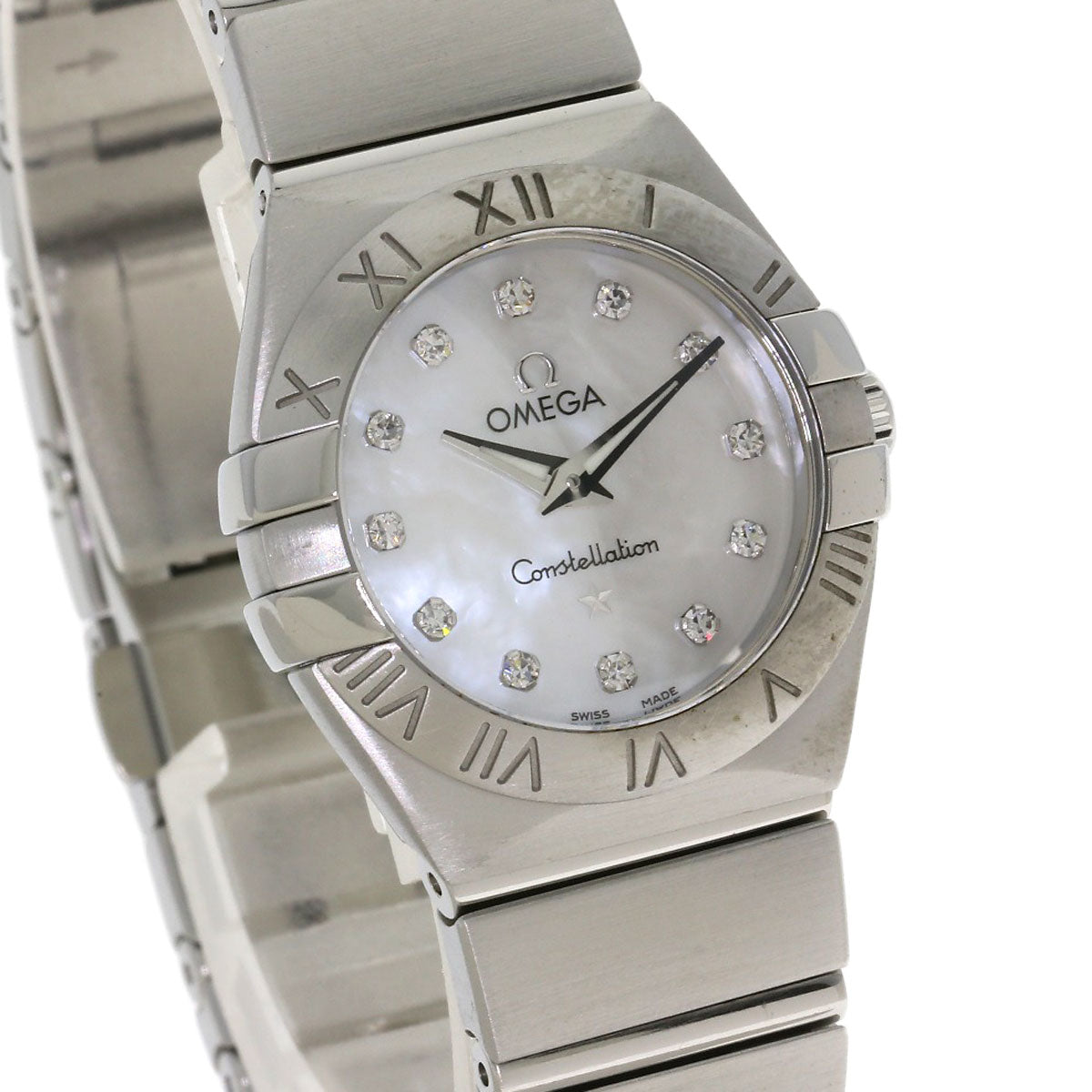 OMEGA オメガ 123.10.24.60.55.001 コンステレーション 12P ダイヤモンド 腕時計 SS レディース 中古