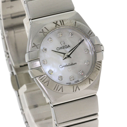 OMEGA オメガ 123.10.24.60.55.001 コンステレーション 12P ダイヤモンド 腕時計 SS レディース 中古