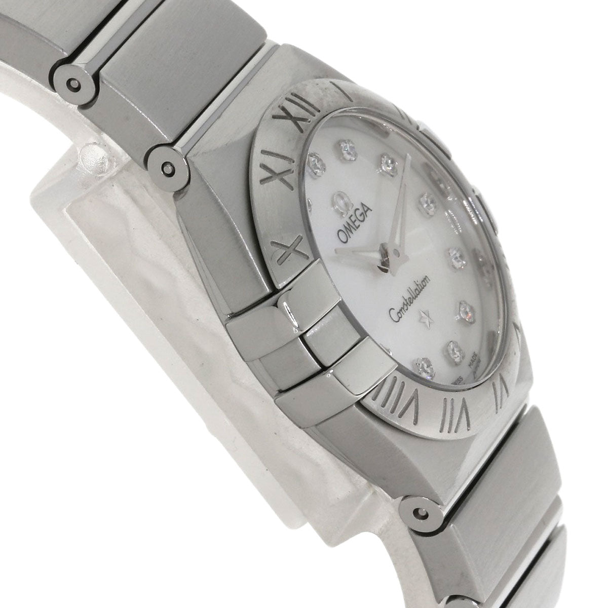OMEGA オメガ 123.10.24.60.55.001 コンステレーション 12P ダイヤモンド 腕時計 SS レディース 中古