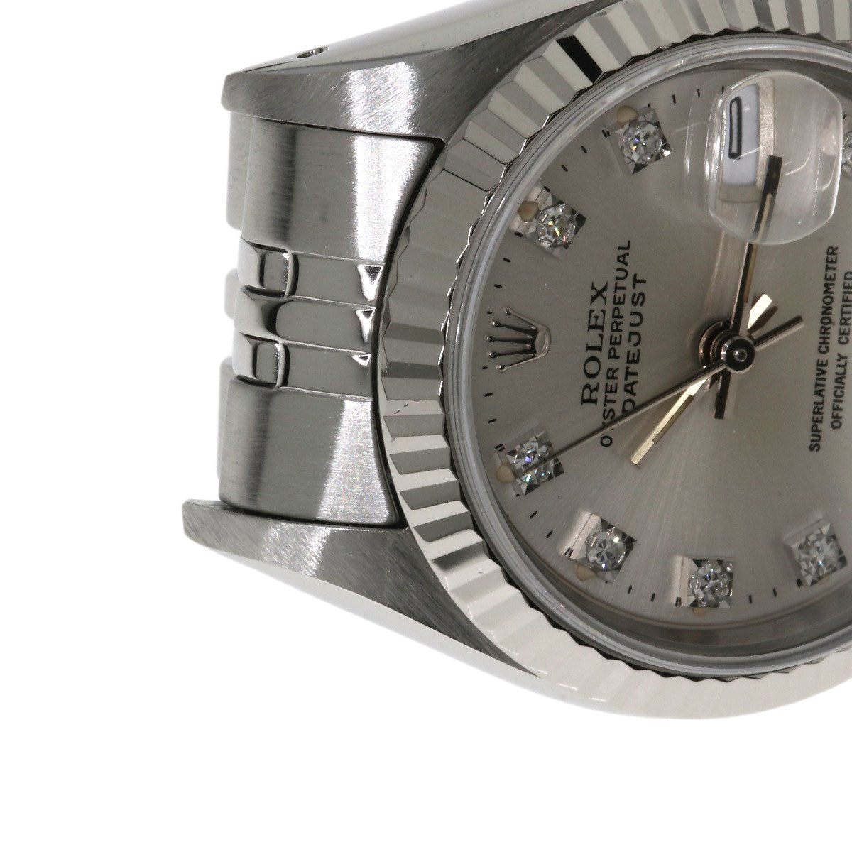 ROLEX ロレックス 69174G デイトジャスト 10P ダイヤモンド 腕時計 SS レディース 中古