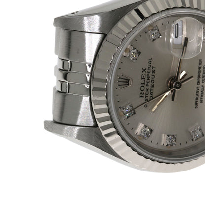 ROLEX ロレックス 69174G デイトジャスト 10P ダイヤモンド 腕時計 SS レディース 中古