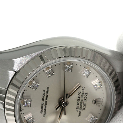 ROLEX ロレックス 69174G デイトジャスト 10P ダイヤモンド 腕時計 SS レディース 中古