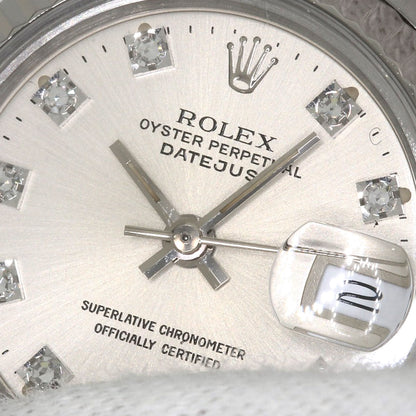 ROLEX ロレックス 69174G デイトジャスト 10P ダイヤモンド 腕時計 SS レディース 中古