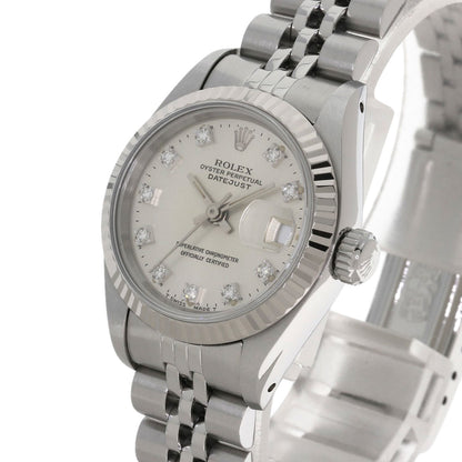 ROLEX ロレックス 69174G デイトジャスト 10P ダイヤモンド 腕時計 SS レディース 中古