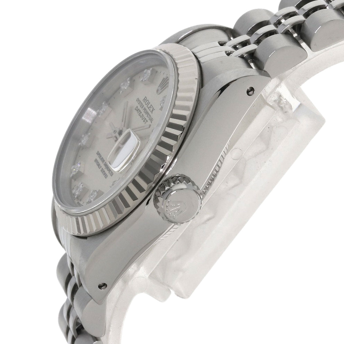 ROLEX ロレックス 69174G デイトジャスト 10P ダイヤモンド 腕時計 SS レディース 中古