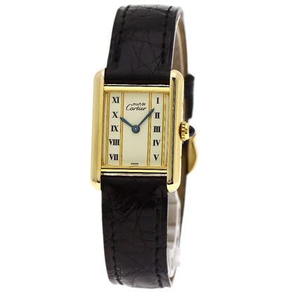 CARTIER カルティエ マストタンク 腕時計 SV レディース 中古