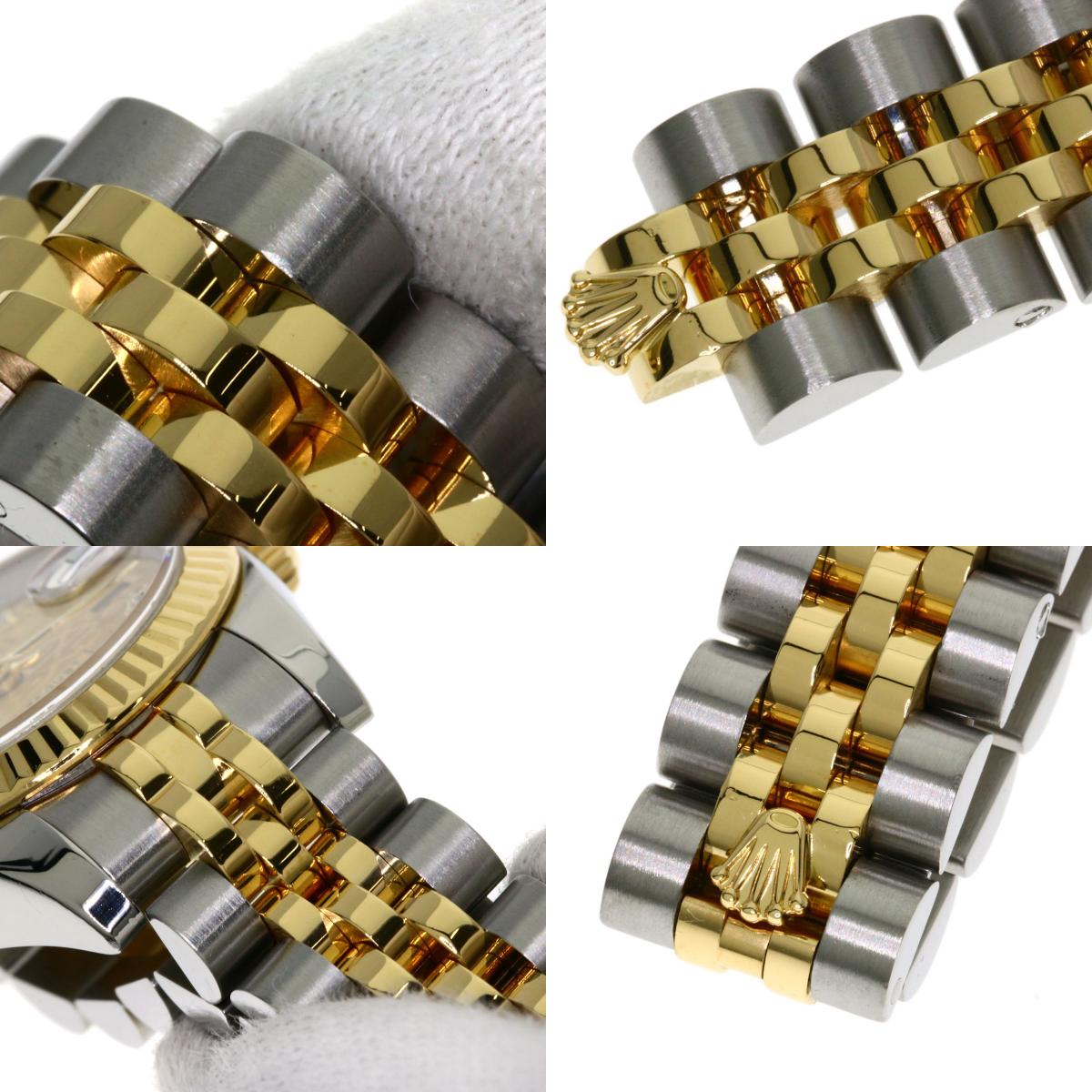 ROLEX ロレックス 179173G デイトジャスト 10P ダイヤモンド 腕時計 SS レディース 中古