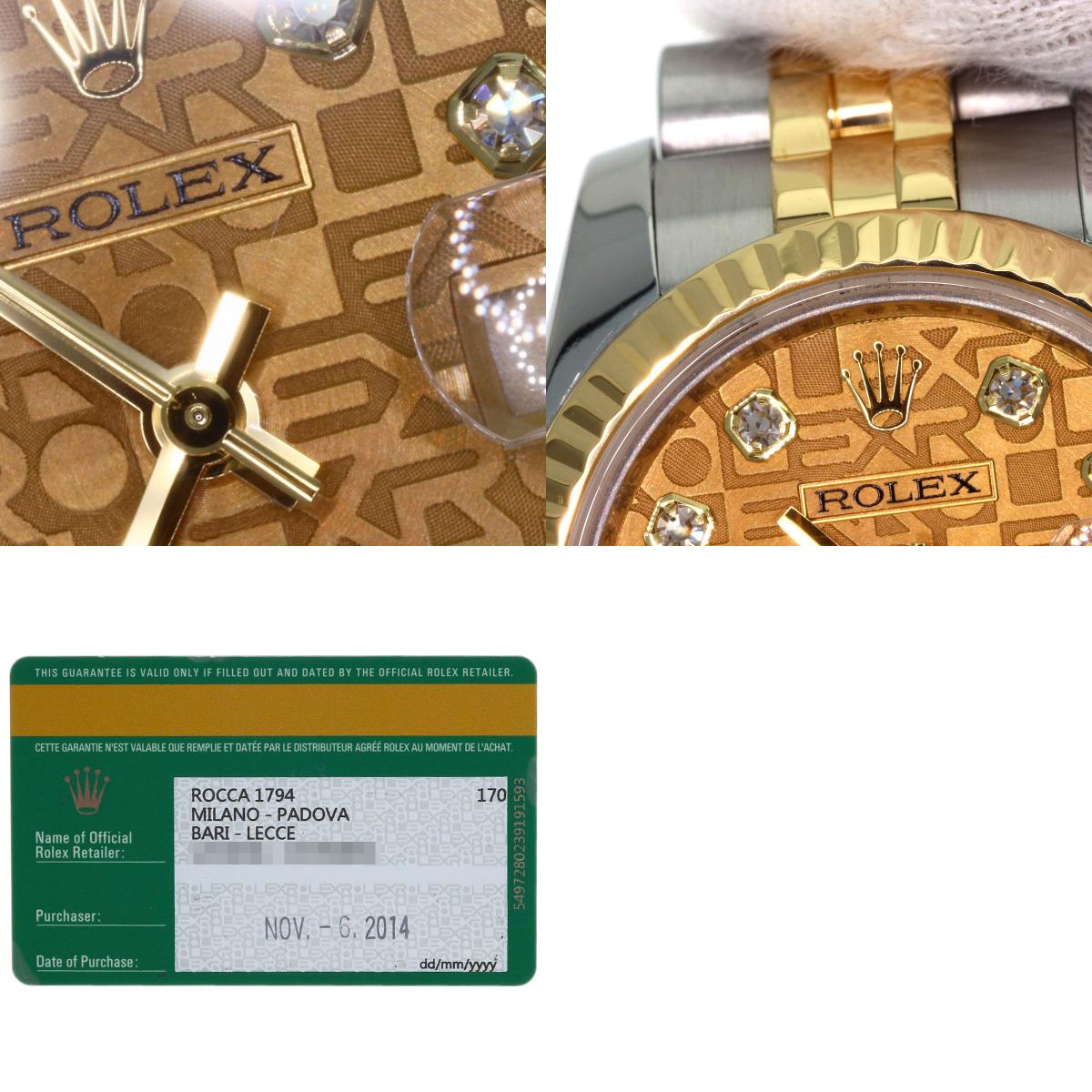 ロレックス 179173G デイトジャスト 10P ダイヤモンド 腕時計 中古 商品画像20