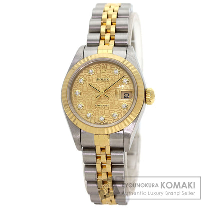 ROLEX ロレックス 79173G デイトジャスト 10P ダイヤモンド 腕時計 SS レディース 中古
