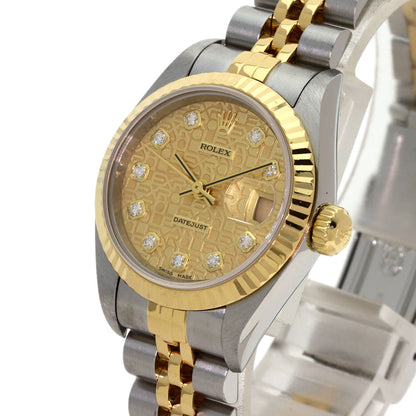 ROLEX ロレックス 79173G デイトジャスト 10P ダイヤモンド 腕時計 SS レディース 中古