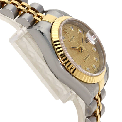 ROLEX ロレックス 79173G デイトジャスト 10P ダイヤモンド 腕時計 SS レディース 中古