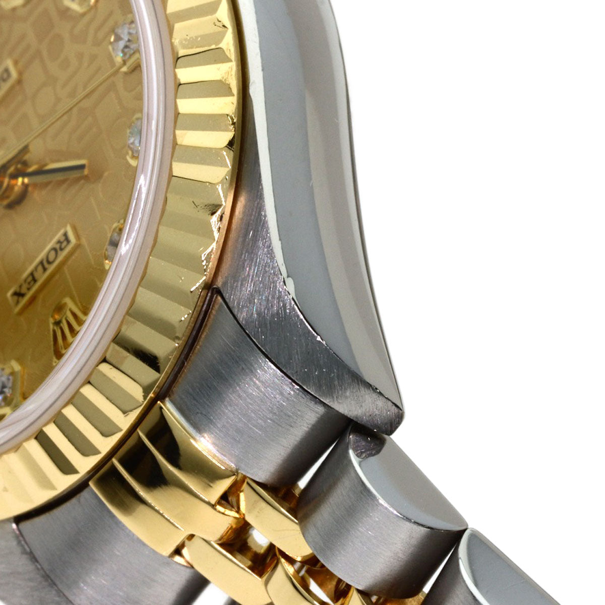 ROLEX ロレックス 79173G デイトジャスト 10P ダイヤモンド 腕時計 SS レディース 中古