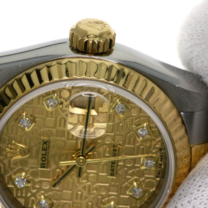 ROLEX ロレックス 79173G デイトジャスト 10P ダイヤモンド 腕時計 SS レディース 中古