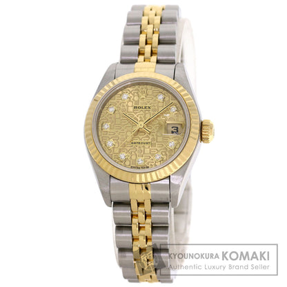 ROLEX ロレックス 79173G デイトジャスト 10P ダイヤモンド 腕時計 SS レディース 中古