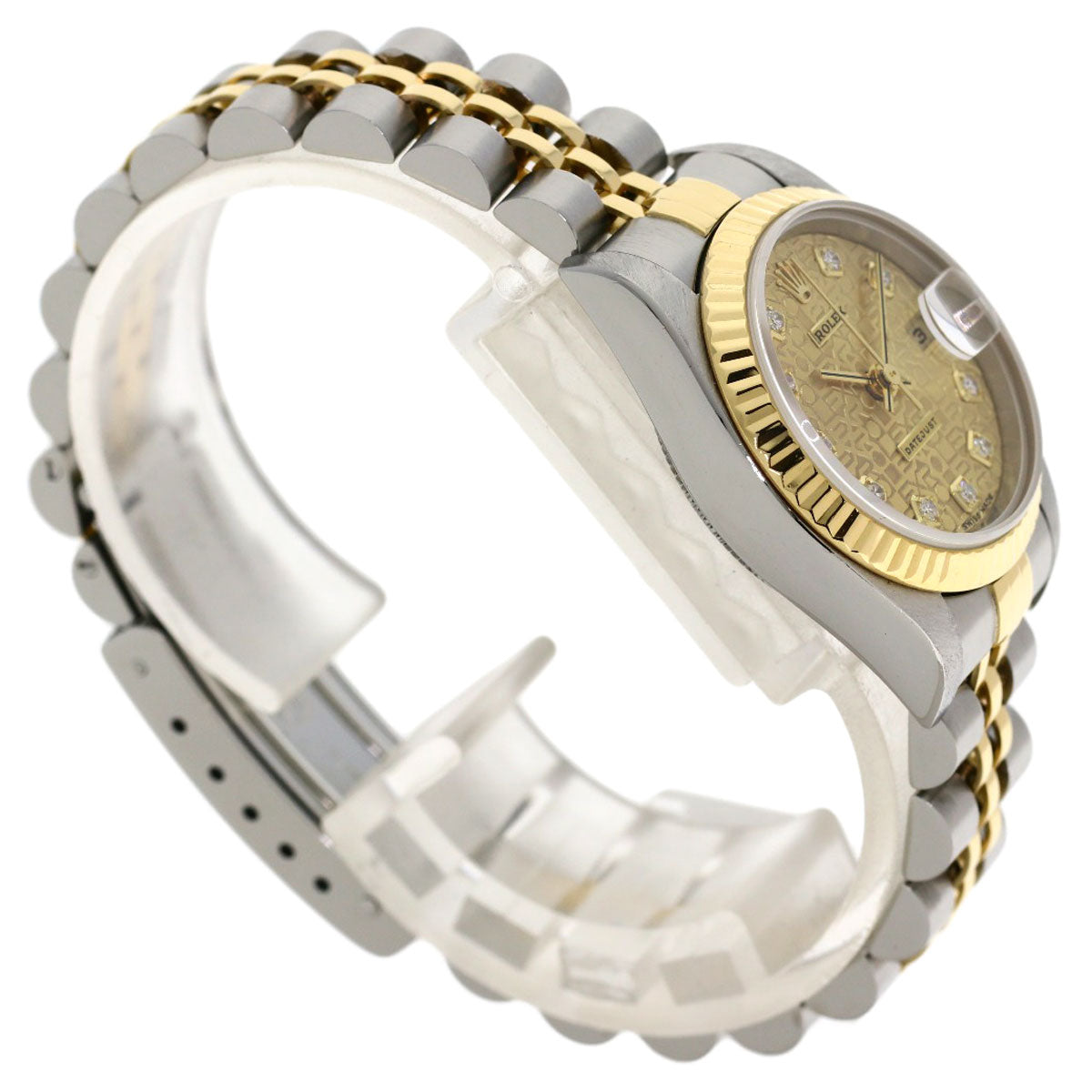ROLEX ロレックス 79173G デイトジャスト 10P ダイヤモンド 腕時計 SS レディース 中古