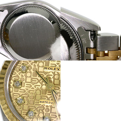 ROLEX ロレックス 79173G デイトジャスト 10P ダイヤモンド 腕時計 SS レディース 中古