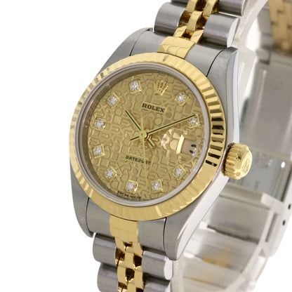 ROLEX ロレックス 79173G デイトジャスト 10P ダイヤモンド 腕時計 SS レディース 中古