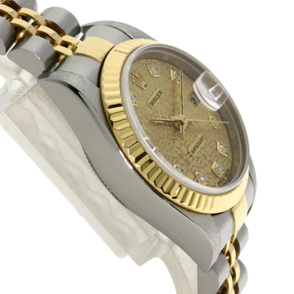 ROLEX ロレックス 79173G デイトジャスト 10P ダイヤモンド 腕時計 SS レディース 中古