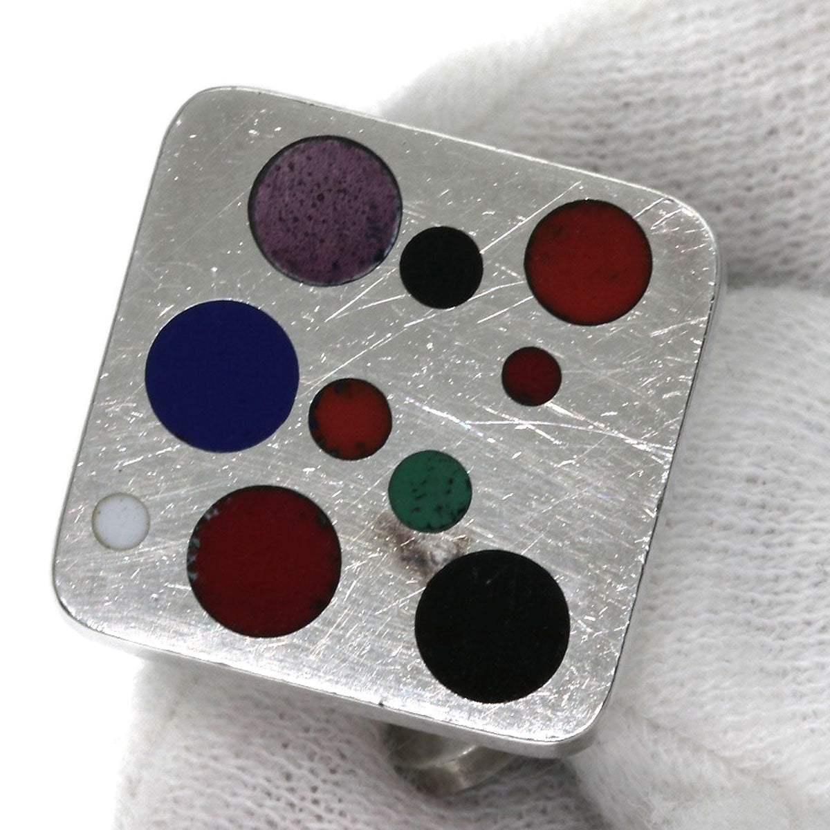 ジョージジェンセン ドミノ エナメル ヴィンテージ　カフリンクス 93A カフス 中古 商品画像8