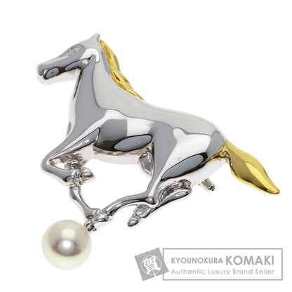 ミキモト パール 真珠 ホースモチーフ ブローチ 中古 商品画像1