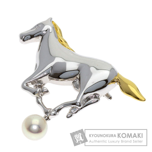 ミキモト パール 真珠 ホースモチーフ ブローチ 中古 商品画像1
