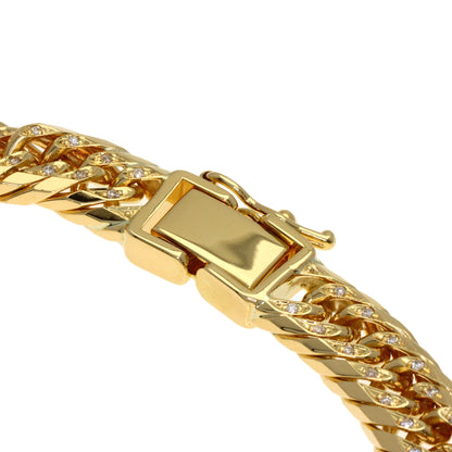SELECT JEWELRY セレクトジュエリー 喜平 W8面 ダイヤモンド ブレスレット K18YG レディース 中古