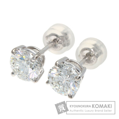 MIKIMOTO ミキモト ダイヤモンド ピアス K18WG レディース 中古