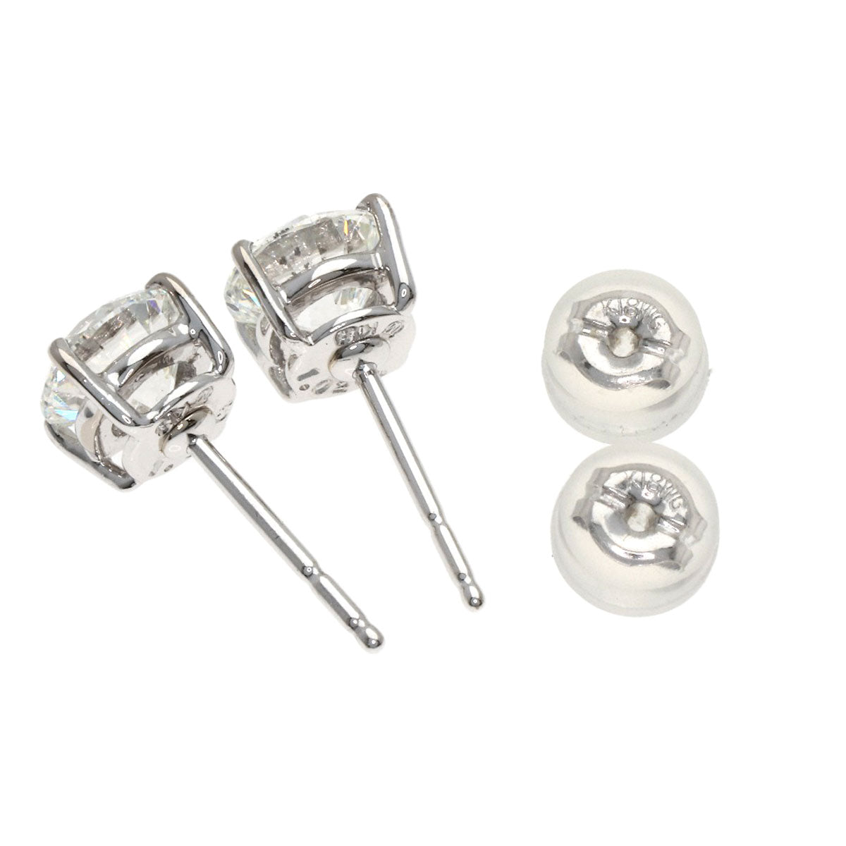 MIKIMOTO ミキモト ダイヤモンド ピアス K18WG レディース 中古